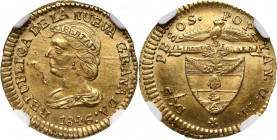 Colombia, Nueva Granada, 2 Pesos 1846 UM, Popayan
