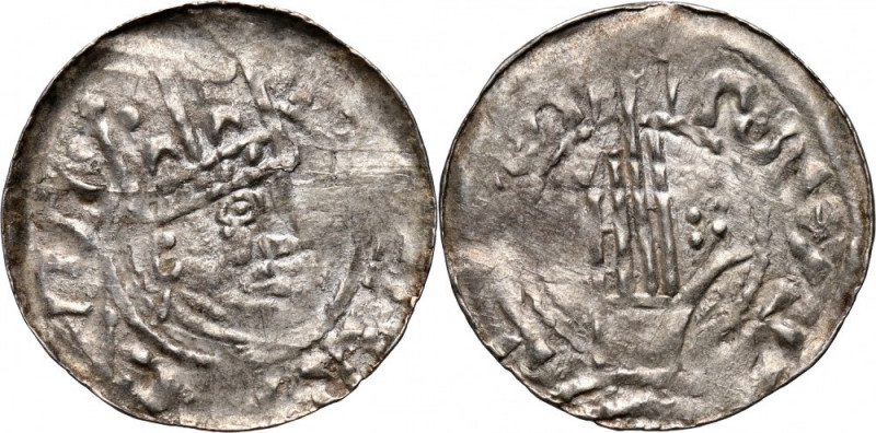 Germany, Esslingen, Henry II 1002-1024, Denar Silver 1,06 g.
 Srebro 1,06 g. Re...