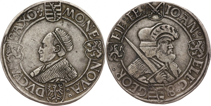 Germany, Saxony, Johann and Georg 1525-1530, Thaler ND, Annaberg Silver 28,84 g....