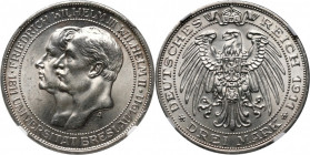 Germany, Prussia, Wilhelm II, 3 Mark 1911 A, Berlin, Breslau University