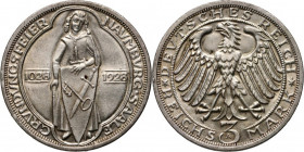 Germany, Weimar Republic, 3 Mark 1928 A, Berlin, Naumburg