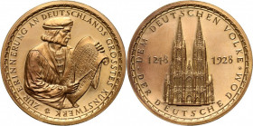 Germany, Weimar Republic, Cologne, Medal 1928, 680th anniversary of the Cathedral