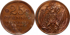 Germany, trial 25 Pfennig 1908 D, Karl Goetz, proof