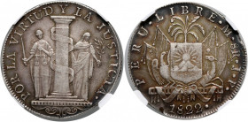 Peru, 8 Reales 1822 JP, Lima