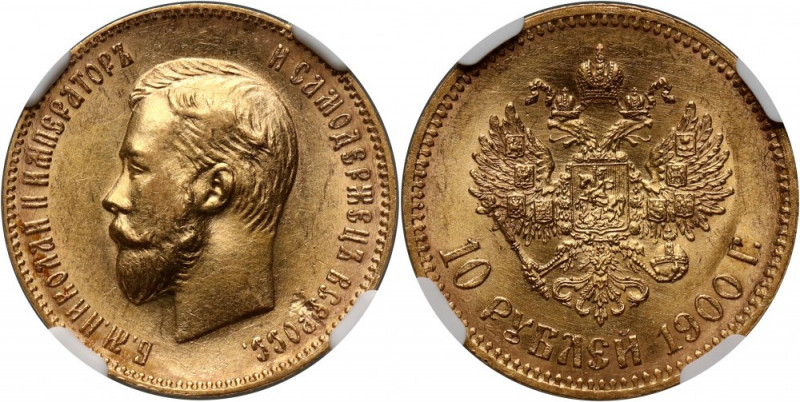 Russia, Nicholas II, 10 Roubles 1900 (ФЗ), St. Petersburg Złoto. Reference: Bitk...