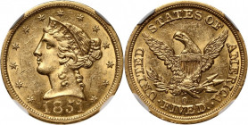 USA, 5 Dollars 1851 O, New Orleans, Liberty Head