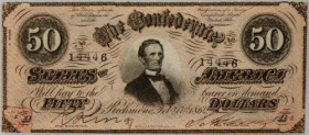 Confederate States of America, 50 Dollars 17.02.1864, series ZA