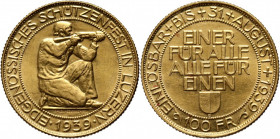 Switzerland, 100 Francs 1939, Lucerne Shooting Competition