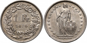 Switzerland, 1 Franc 1876 B
