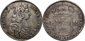 Sweden, Karl XI, 4 Mark 1688, Stockholm