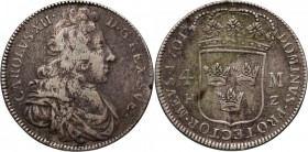 Sweden, Karl XII, 4 Mark 1701, Stockholm