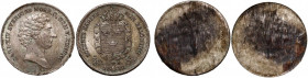 Sweden, Carl XIV, 1/8 Riksdaler 1832, Stockholm, Split Planchet Error