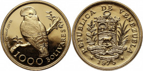 Venezuela, 1000 Bolivars 1975, Cock of the rocks