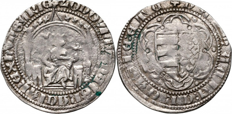 Hungary, Louis I of Angevin, Hungarian grosz approx. 1359-1364 Rzadki.
Referenc...