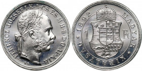 Hungary, Franz Joseph I, Forint 1892 KB, Restrike, PROOF