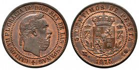 Carlos VII (1872-1876). 5 centimos. 1875. Oñate. (Cal-2). Ae. 5,30 g. Ex Vico 10, Octubre 1992. AU. Est...150,00. 

Spanish Description: Carlos VII ...