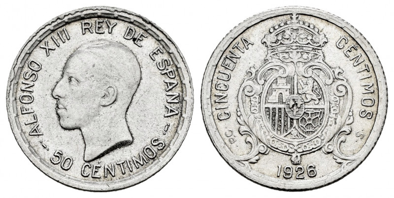 Alfonso XIII (1886-1931). 50 centimos. 1926. Madrid. PCS. (Cal-50). Ag. 2,50 g. ...