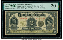Canada Dominion of Canada $2 2.1.1914 Pick 30d DC-22d PMG Very Fine 20. A corner is missing on this example.

HID09801242017

© 2020 Heritage Auctions...