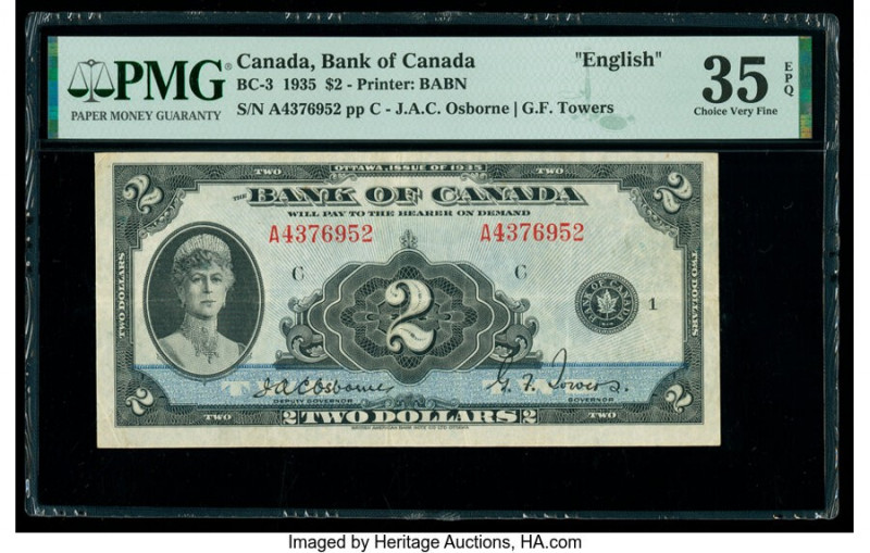 Canada Bank of Canada $2 1935 Pick 40 BC-3 PMG Choice Very Fine 35 EPQ. 

HID098...