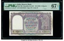 India Reserve Bank of India 10 Rupees ND (1962) Pick 40b Jhun6.4.4.2B PMG Superb Gem Unc 67 EPQ. Staple holes at issue.

HID09801242017

© 2020 Herita...