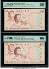 Israel Bank of Israel 50 Lirot 1960 / 5720 Pick 33e Two Consecutive Examples PMG Gem Uncirculated 66 EPQ (2). 

HID09801242017

© 2020 Heritage Auctio...