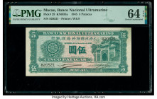 Macau Banco Nacional Ultramarino 5 Patacas 16.11.1945 Pick 29 KNB35a PMG Choice Uncirculated 64 EPQ. 

HID09801242017

© 2020 Heritage Auctions | All ...