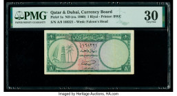 Qatar & Dubai Currency Board 1 Riyal ND (ca. 1960) Pick 1a PMG Very Fine 30. 

HID09801242017

© 2020 Heritage Auctions | All Rights Reserved