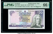 Scotland Royal Bank of Scotland PLC 20 Pounds 28.1.1992 Pick 354b* Replacement PMG Gem Uncirculated 66 EPQ. 

HID09801242017

© 2020 Heritage Auctions...