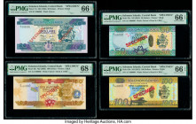 Solomon Islands Central Bank of Solomon Islands 50 (2); 100 (2) Dollars ND (1986); ND (2006); ND (2013); ND (2015) Pick 17s; 30s; 35s; 36s Four Specim...