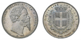 VITTORIO EMANUELE II (1861-1878) 

5 Lire 1861, Firenze argento gr. 24,95. D/ VITTORIO EMANUELE II RE D’ ITALIA Testa a destra, sotto al collo L. GO...