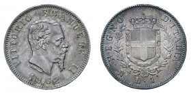 VITTORIO EMANUELE II (1861-1878) 

1 Lira 1862, Napoli argento gr. 4,97. Pagani 512, MIR 1085c.
NGC5782310-016 MS61. Rara. migliore di Spl