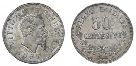 VITTORIO EMANUELE II (1861-1878) 

50 Centesimi 1867, Torino argento gr. 2,49. Pagani 533, MIR 1088g.
NGC5782310-010 MS62. Molto rara. q.Fdc

Ex ...