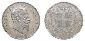 VITTORIO EMANUELE II (1861-1878) 

5 Lire 1870, argento gr. 24,97. Pagani 491, MIR 1082j.
NGC3936382-010 MS63+. Fdc

Ex Angelo Bazzoni, Aosta 200...