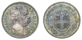 UMBERTO I (1878-1900) 

2 Lire 1881, argento gr. 10,03. D/ UMBERTO I – RE D’ITALIA Testa a destra, sotto, SPERANZA (F. Speranza, incisore), in basso...