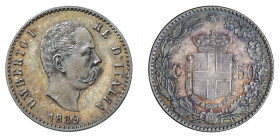 UMBERTO I (1878-1900) 

50 Centesimi 1889, argento gr. 2,48. D/ UMBERTO I – RE D’ITALIA Testa a destra, in basso 1889. Rv: Stemma Savoia coronato co...