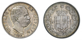 UMBERTO I (1878-1900)

1 Lira 1892, argento gr. 5,03. Pagani 605, MIR 1103e
NGC5782290-014 MS64+. Molto rara. Fdc

Ex asta Æs Rude 15, San Marino...
