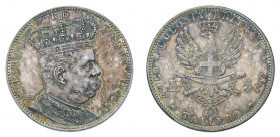 UMBERTO I – Colonia Eritrea (1890-1900) 

Tallero 1896, argento gr. 28,08. Pagani 631, MIR 1110b.
NGC5782311-018 MS63. Rara. q.Fdc

Patina di med...