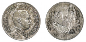 VITTORIO EMANUELE III (1900-1946) 

1 Lira 1908, argento gr. 4,99. D/ VITTORIO•EMANVELE•III•RE•D’ITALIA Busto in uniforme a destra con il Collare, i...