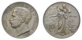 VITTORIO EMANUELE III (1900-1946) 

10 Centesimi 1911, rame gr. 10,08. Pagani 863, MIR 1157.
q.Fdc