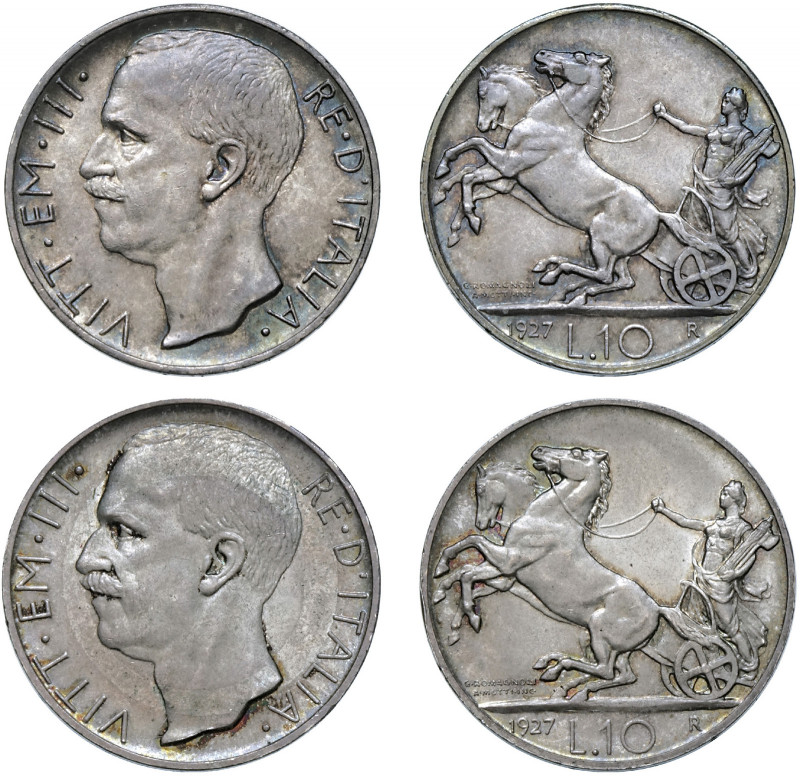 VITTORIO EMANUELE III (1900-1946) 

10 Lire 1927, argento gr. 9,98. Pagani 692...