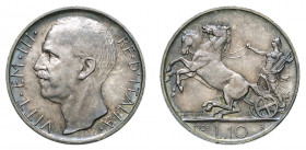 VITTORIO EMANUELE III (1900-1946) 

10 Lire 1928, argento gr. 9,98. Pagani 693, MIR 1132e.
NGC5782334-017 MS65. q.Fdc

Variante con una rosetta *...