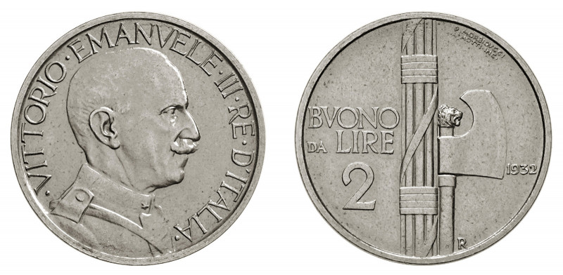 VITTORIO EMANUELE III (1900-1946) 

Buono 2 Lire 1932, nickel gr. 9,73. Pagani...