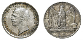 VITTORIO EMANUELE III (1900-1946)

5 Lire 1935, argento gr. 4,97. Pagani 718, MIR 1137m.
NGC5782322-004 MS65+. Rarissima. Fdc

Ex asta Montenapol...