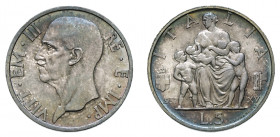 VITTORIO EMANUELE III (1900-1946) 

5 Lire 1937 A. XV, argento gr. 5. Pagani 720, MIR 1138b.
q.Fdc