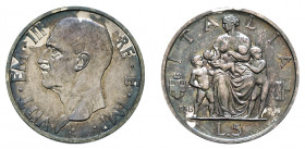 VITTORIO EMANUELE III (1900-1946) 

5 Lire 1938 A. XVII, argento gr. 5,00. Pagani 721, MIR 1138c.
NGC5782291-019 MS63. Rarissima. Fdc

Ex asta Fi...
