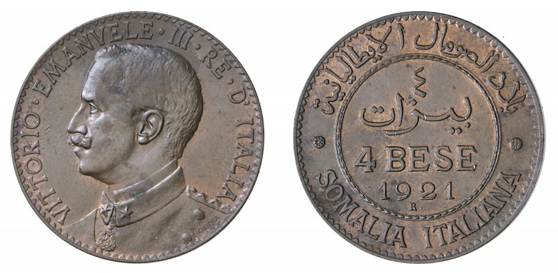 Vittorio Emanuele III - Somalia Italiana 

4 Bese 1921, rame gr. 9,94. Pagani ...