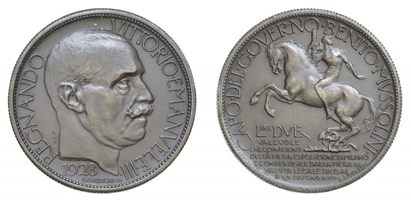Gettoni 

Fiera 2 Lire 1928, Milano rame gr. 10,25. Valido solo all’interno de...