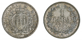 REPUBBLICA DI SAN MARINO (1875-1938) 

1 Lira 1906, argento gr. 4,99. Pagani 368.
NGC5782355-003 MS 64+, Fdc

Ex asta Montenapoleone 5, Milano 19...