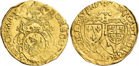 Avignone. Gregorio XIII (Ugo Boncompagni), 1572-1585 

Scudo, AV 3,30 g. GREGORIVS – XIII PONT MAX Stemma sormontato da triregno e chiavi decussate ...