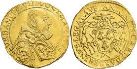 Avignone. Urbano VIII (Maffeo Barberini), 1623-1644 

Quadrupla 1639, AV 13,07 g. VRBANVS VIII PONT MAX 1639 Busto a d. con piviale ornato da busti ...